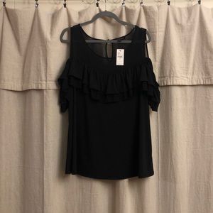 Lane Bryant cold shoulder blouse